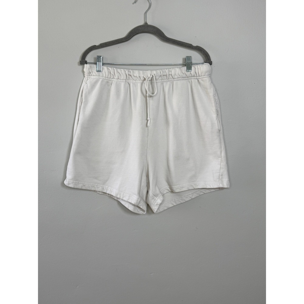 Elwood Core Sweat Shorts Mens L Off-White Organic Loose Stretch Streetwear Gym
